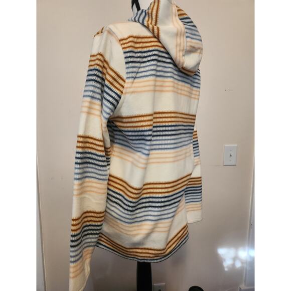 O'Neill Fleece Striped Half Zip Jacket, Size Medium (size 8-10) - Picture 3 of 7